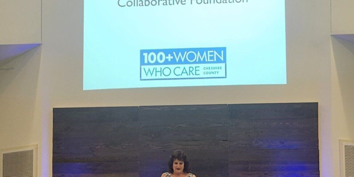 Joanna Zambella presents Magnify Monadnock to 100+ Women Who Care of Cheshire County.